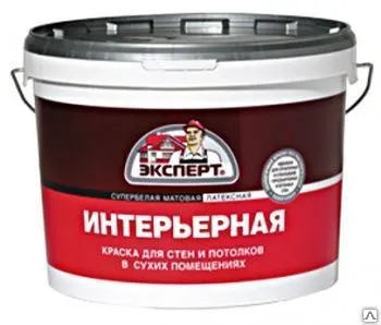 Фото №0 Краска Супербелая интерьерная латексная ЭКСПЕРТ 14 кг