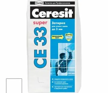 фото Затирка цементная Ceresit CE 33 Super белая №01 2 кг