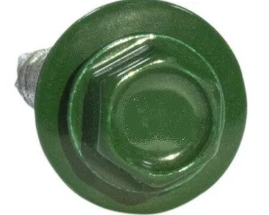 фото Саморез 4,8х28 HARDWEX RAL 6005 Зеленый мох под насадку для крепления кровельного листа к деревянным конструкциям 00000002041