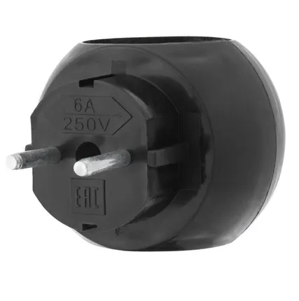 Фото №2 Тройник электрический "Шар" 220В 6А черн. REXANT 11-1063-1