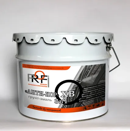 Фото №0 Грунт-эмаль АНТИ-КОР "3в1" ХВ PROFI