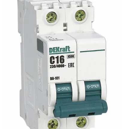 Фото №0 Выключатель автоматический 3п С 16А 4.5кА ВА-101, 11078 DEKraft